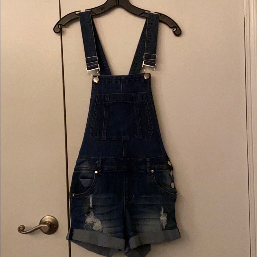 Womens thrifted jean overalls